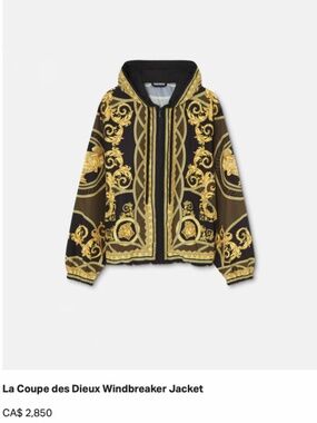 $2850 AUTHENTIC new VERSACE size L / La Coupe Des Dieux Windbreaker Mens Jacket
